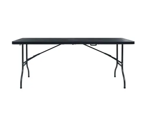 Sulankstomas Sodo Stalas, Juodas, 180X75X72cm Hdpe