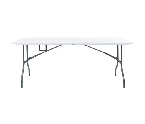 Kokkupandav Aialaud 2 Pingiga 180 cm Teras Ja Hdpe, Valge