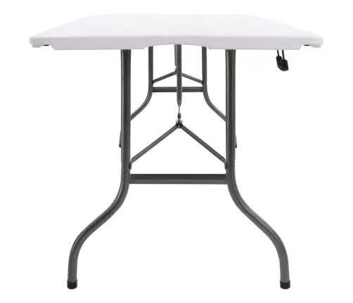 Kokkupandav Aialaud 2 Pingiga 180 cm Teras Ja Hdpe, Valge