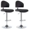 Bāra Krēsli, 2 Gab., Melna Mākslīgā Āda Vidaxl