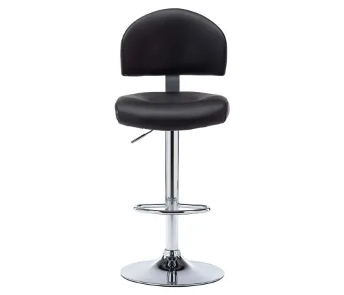 Bāra Krēsli, 2 Gab., Melna Mākslīgā Āda Vidaxl