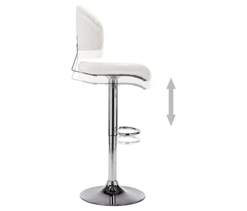 Bāra Krēsli, 2 Gab., Balta Mākslīgā Āda Vidaxl