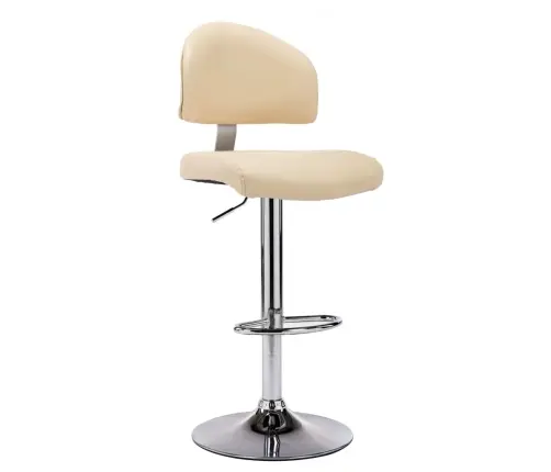 Bāra Krēsli, 2 Gab., Krēmkrāsas Mākslīgā Āda Vidaxl