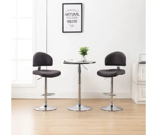 Bāra Krēsli, 2 Gab., Brūna Mākslīgā Āda Vidaxl