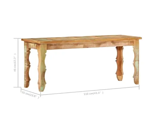 Pink, 110 X 35 X 45 cm Taastatud Puit