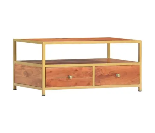 Kavos Staliukas, 90X50X40cm Akacijos Medienos Masyvas Kavos Staliukas, 90X50X40cm Akacijos Medienos Masyvas