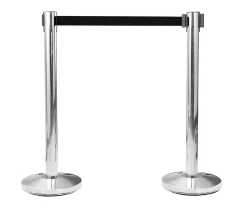 Izvelkama Rindu Barjera Ar Lenti, 200 Cm, Melna Vidaxl