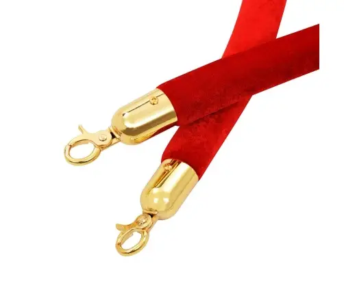 Barjeras Virve, Sarkanā Un Zelta Krāsā, Samts Vidaxl