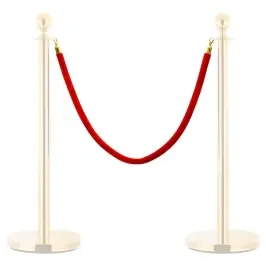 Barjeras Virve, Sarkanā Un Zelta Krāsā, Samts Vidaxl
