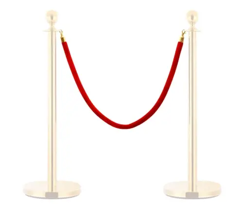 Barjeras Virve, Sarkanā Un Zelta Krāsā, Samts Vidaxl