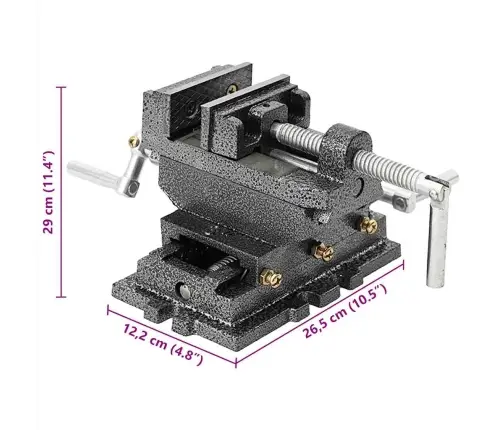 Ar Roku Darbināmas Krustveida Skrūvspīles, 70 Mm Vidaxl