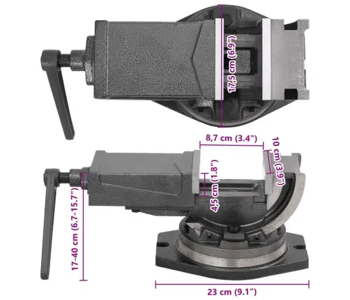 Kaheteljelised Kallutatavad Kruustangid, 100 Mm