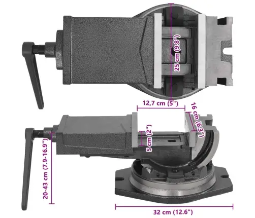 Kaheteljelised Kallutatavad Kruustangid, 160 Mm