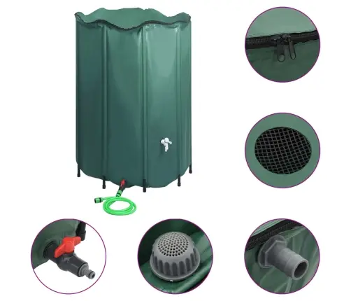 Kokkupandav Vihmaveepaak Kraaniga 1250 L