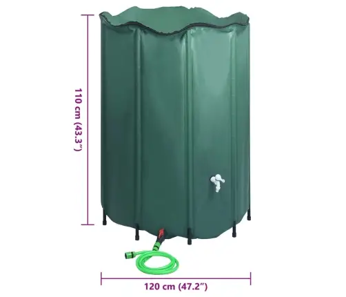 Kokkupandav Vihmaveepaak Kraaniga 1250 L