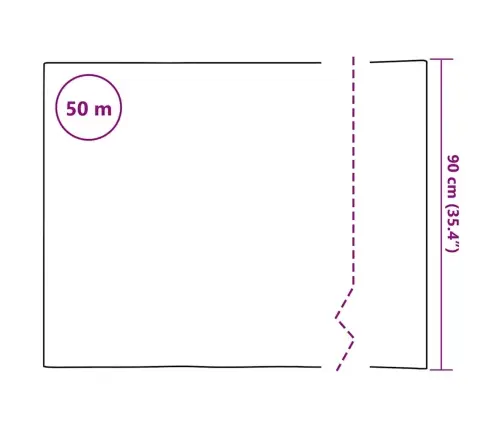 Loga Plēve, Matēta, Strīpas, 0,9X50 M, Pvc Vidaxl