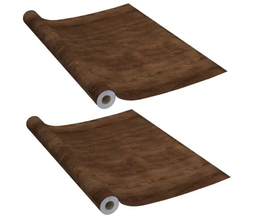 Durvju Līmplēves, 2 Gab., 210X90 Cm, Tumšs Ozolkoks, Pvc Vidaxl