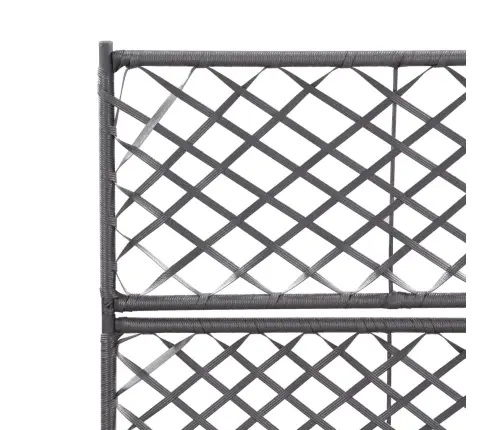 Vīteņaugu Režģis Ar 2 Augstām Kastēm, 58X30X107 Cm, Melns Pe Vidaxl