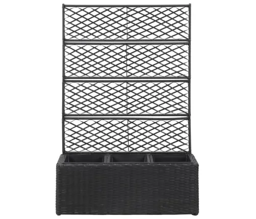 Võrega Taimelava 3 Potiga, 83 X 30 X 130 cm Polürotang, Must