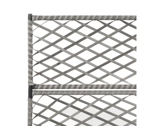 Vīteņaugu Režģis Ar 3 Augstām Kastēm, Pelēks, 83X30X130 Cm, Pe Vidaxl