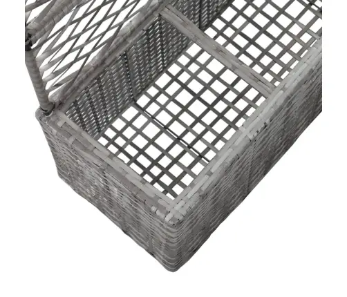 Vīteņaugu Režģis Ar 3 Augstām Kastēm, Pelēks, 83X30X130 Cm, Pe Vidaxl