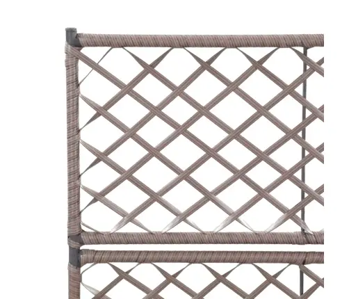 Vīteņaugu Režģis Ar 2 Augstām Kastēm, Brūns, 30X30X107 Cm, Pe Vidaxl