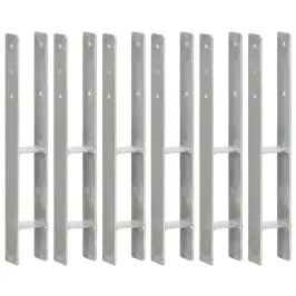 Žogu Stiprinājumi, 6 Gab., Sudraba Krāsa, 8X6X60 Cm, Tērauds Vidaxl