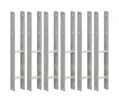 Maavaiad 6 Tk Hõbedane 8 X 6 X 60 Cm Tsingitud Teras