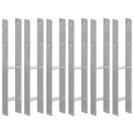 Maavaiad 6 Tk Hõbedane 9 X 6 X 60 Cm Tsingitud Teras