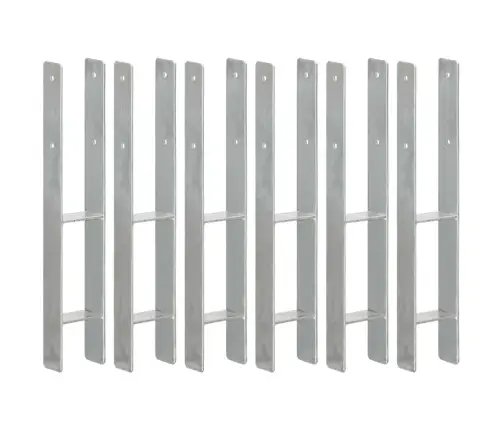 Maavaiad 6 Tk Hõbedane 9 X 6 X 60 Cm Tsingitud Teras