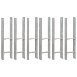 Žoga Stiprinājumi, 6 Gab., Sudraba Krāsa, 14X6X60 Cm, Tērauds Vidaxl