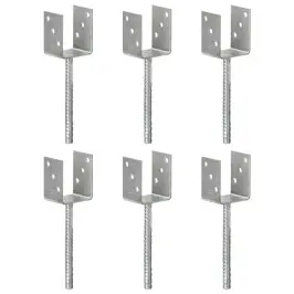 Maavaiad 6 Tk Hõbedane 8 X 6 X 30 Cm Tsingitud Teras