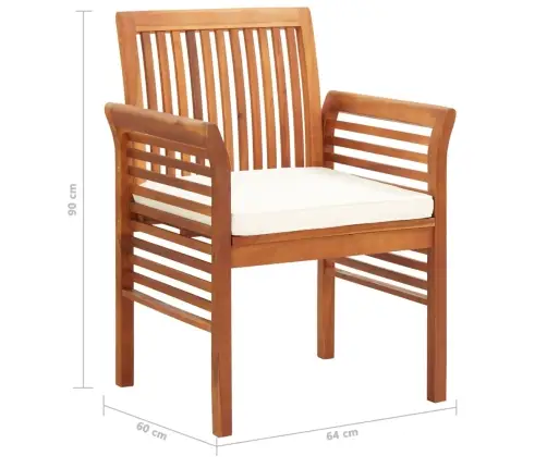 Lauko Valgomojo Komplektas Su Pagalvėlėmis, 5 Dalių, Akacija