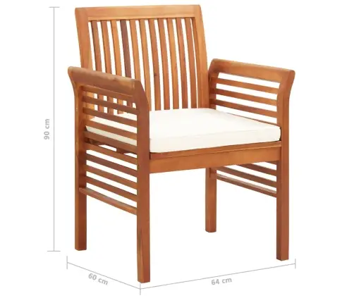 Lauko Valgomojo Komplektas Su Pagalvėlėmis, 9 Dalių, Akacija