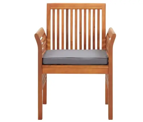 3-Daļīgs Dārza Mēbeļu Komplekts Ar Matračiem, Akācijas Koks Vidaxl