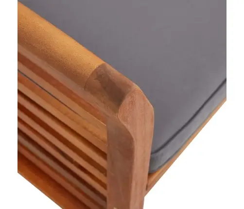 3-Daļīgs Dārza Mēbeļu Komplekts Ar Matračiem, Akācijas Koks Vidaxl