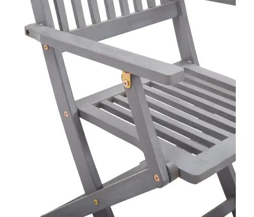 5-Daļīgs Dārza Mēbeļu Komplekts, Akācijas Masīvkoks, Pelēks Vidaxl