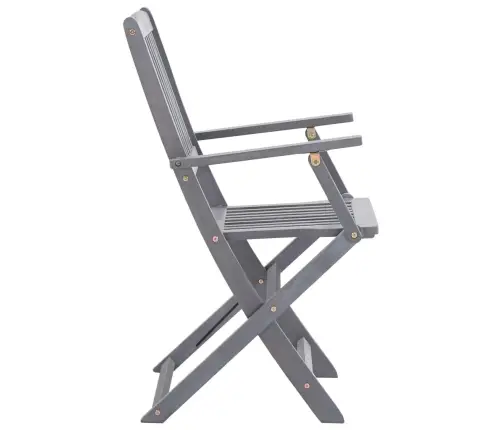 5-Daļīgs Dārza Mēbeļu Komplekts, Akācijas Masīvkoks, Pelēks Vidaxl