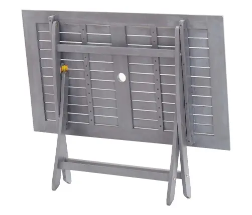 Sodo Valgomojo Komplektas, 7 Dalių, Pilkas, Akacijos Masyvas