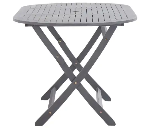 Sodo Valgomojo Komplektas, 7 Dalių, Pilkas, Akacijos Masyvas