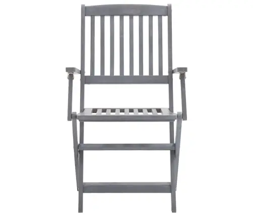 9-Osaline Aiamööblikomplekt, Akaatsiapuit, Hall