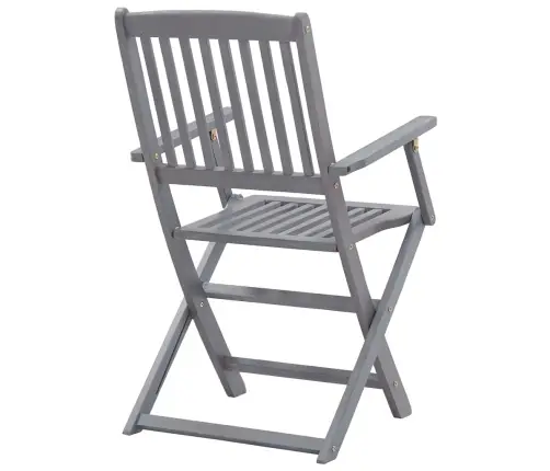 9-Osaline Aiamööblikomplekt, Akaatsiapuit, Hall