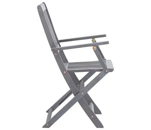 5-Daļīgs Dārza Mēbeļu Komplekts, Akācijas Masīvkoks, Pelēks Vidaxl