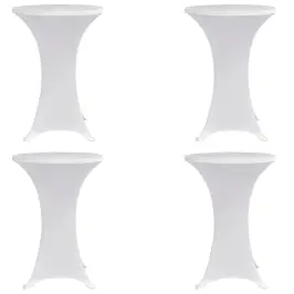 Staltiesės Baro Stal., 4Vnt., Baltos Sp., 60Cm Skersm., Įtemp.