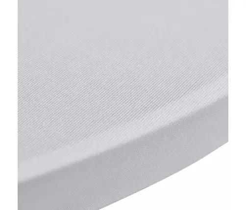 Galda Pārvalki, 4 Gab., Ø 70 Cm, Balts Elastīgs Audums Vidaxl