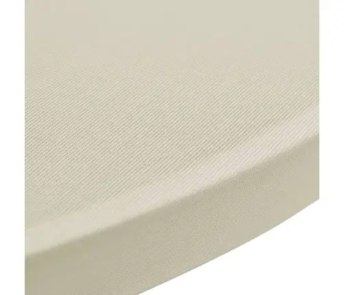 Galda Pārvalki, 4 Gab., Ø 60 Cm, Krēmkrāsas Elastīgs Audums Vidaxl