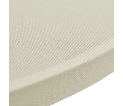 Galda Pārvalki, 4 Gab., Ø 80 Cm, Krēmkrāsas Elastīgs Audums Vidaxl