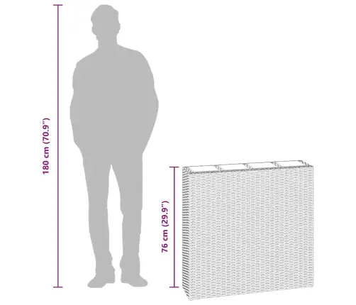 Taimelava 4 Potiga, 2 Tk, Polürotang, Pruun