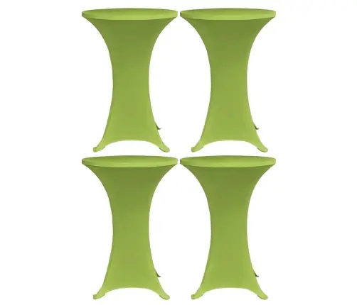 Galda Pārvalki, 4 Gab., 60 Cm, Zaļš, Elastīgs Audums Vidaxl