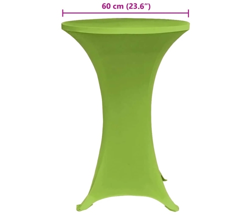 Galda Pārvalki, 4 Gab., 60 Cm, Zaļš, Elastīgs Audums Vidaxl
